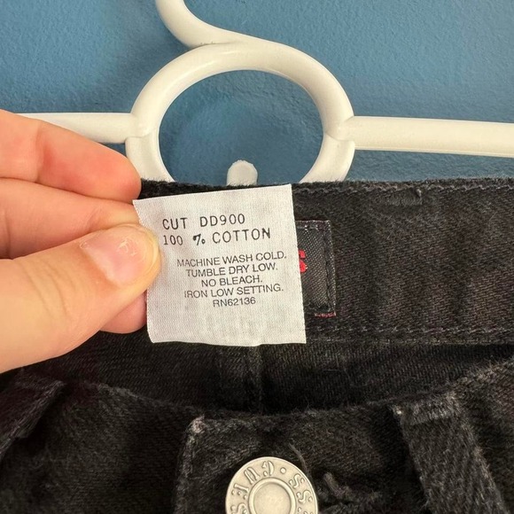 Vintage 90s Guess Jeans Women's Size 26 Denim Black Cotton Mid Rise‎ Grunge - Picture 4 of 8